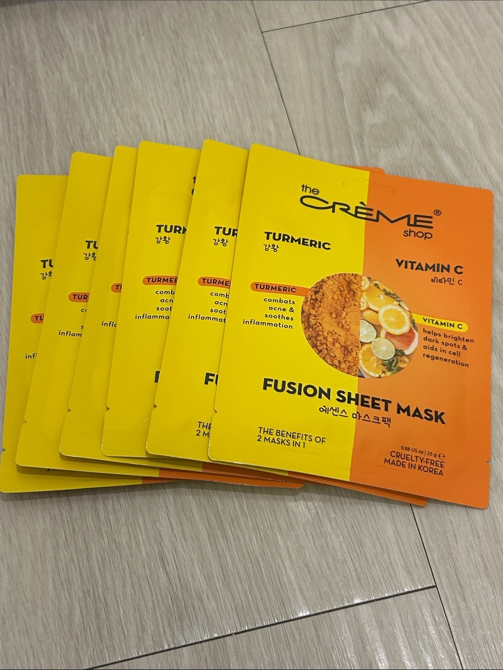 The CrΓ¨me Shop (NWT) Turmeric + Vitamin C Fusion Sheet MaskβSet of 18